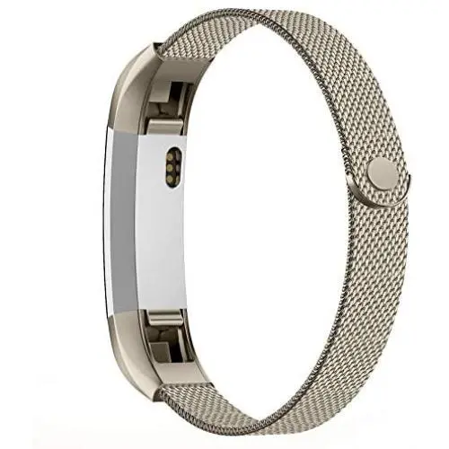 POY Compatible for Fitbit Alta Bands, Stainless Steel Metal Replacement Bracelet Strap with Unique Magnet Lock for Fitbit Alta and Fitbit Alta HR