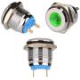 Gebildet 5pcs 16mm 12V-24V Stainless Steel Waterproof LED Indicator Light Metal Shell Pilot Custom Dash Signal Lamp Concave Head