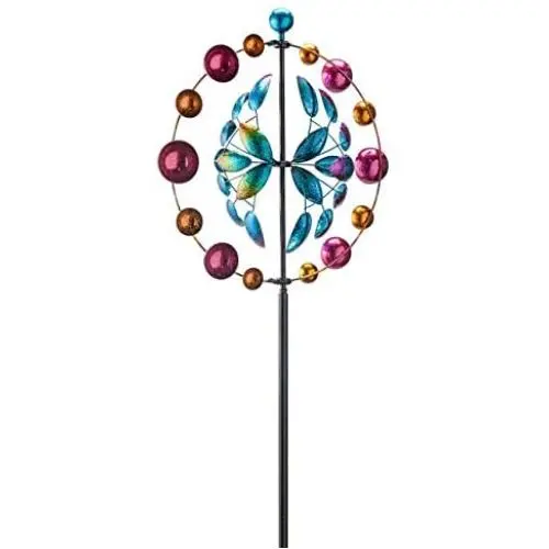 Bi-Directional Metal Rainbow Wind Spinner - 25 Dia. x 86.5 H Bi-Directional Metal Rainbow Wind Spinner - 25 Dia. x 86.5 H