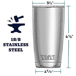 YETI Rambler 20 oz Tumbler, Stainless Steel, Vacuum Insulated with MagSlider Lid