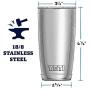 YETI Rambler 20 oz Tumbler, Stainless Steel, Vacuum Insulated with MagSlider Lid