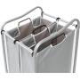 Simple Houseware 2-Bag Heavy Duty Rolling Laundry Sorter Cart, Silver Simple Houseware 2-Bag Heavy Duty Rolling Laundry Sorter Cart, Silver