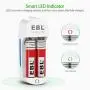 EBL Universal Battery Charger Speedy Smart Lithium Charger for 3.7V Rechargeable Batteries Li-ion LiFePO4 IMR 10440 14500 16340 18650 RCR123A Batteries