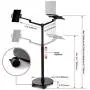 Magichold Height Adjustable Laptop Tablet Stand Mount with Double arms and Base Rolling Wheel for Laptop (11-17 inch) and Compatible with iPad Pro 12.9 inch / Tablet / Ereader Magichold Height Adjustable Laptop Tablet Stand Mount with Double arms and Base Rolling Wheel for Laptop (11-17 inch) and Compatible with iPad Pro 12.9 inch / Tablet / Ereader