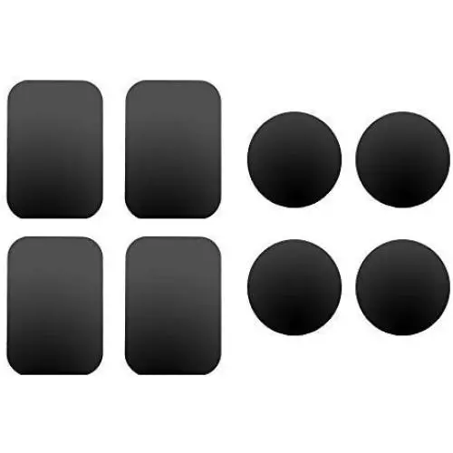 Ozgoe JF-03 Happy Bell (8 Pack) Mount Metal Plate for Magnetic Car Mount with 3M Adhesive – 4X Rectangular 4X Round (Black) Ozgoe JF-03 Happy Bell (8 Pack) Mount Metal Plate for Magnetic Car Mount with 3M Adhesive – 4X Rectangular 4X Round (Black)