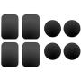 Ozgoe JF-03 Happy Bell (8 Pack) Mount Metal Plate for Magnetic Car Mount with 3M Adhesive – 4X Rectangular 4X Round (Black)