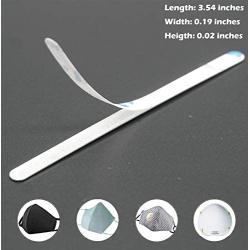 3M Nose Bridge Strip for Masks Aluminum Metal Nose Wire Self Stick Adhesive Bendable Flexible Flat Nose Strip Clip Piece for Handmade Cotton Fabric Cloth Face Mask (50pcs)