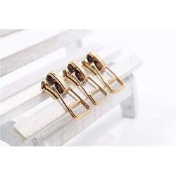 TAYARA 5 Pcs # 5 Zipper Slider Pull Fashion Metal Repair Universal Replacement Bulk Sewing Lobby Corset Clothes Bag Jackets Tents Luggage Sleeping for DIY Clothing Tailor (Gold Light)