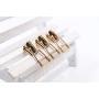 TAYARA 5 Pcs # 5 Zipper Slider Pull Fashion Metal Repair Universal Replacement Bulk Sewing Lobby Corset Clothes Bag Jackets Tents Luggage Sleeping for DIY Clothing Tailor (Gold Light)