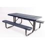 CoatedOutdoorFurniture T6-DBL Heavy Duty Rectangular Portable Picnic Table, 6 Feet, Dark Blue, Made in America