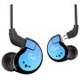 TRN V80 Balance in Ear Headphone, 2BA and 2DD Hi-Fidelity Stage Monitor Earphone Metal Studio Audio Headset with Detachable 2Pin Cable Netural Sound Musician Earbuds(Blue No Mic)