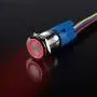 ESUPPORT Stainless Steel 19mm 12V 5A Car Red Light Angel Eye Metal Push Button Switch Socket ESUPPORT Stainless Steel 19mm 12V 5A Car Red Light Angel Eye Metal Push Button Switch Socket