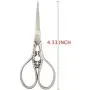 Vintage European Style Scissors Silver Auspicious Clouds Pattern Scissors Shears for Embroidery Sharp Small Craft DIY Cutting Supplies, 4.3 inch