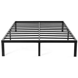 Heavy Duty Queen Platform Bed Frame,NOAH MEGATRON Slatted Bed Base 14 Inch Mattress Foundation Bed Frame,12 Inch Under-Bed Storage,No Box Spring Needed (Queen)