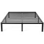 Heavy Duty Queen Platform Bed Frame,NOAH MEGATRON Slatted Bed Base 14 Inch Mattress Foundation Bed Frame,12 Inch Under-Bed Storage,No Box Spring Needed (Queen)