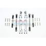 for Traxxas Unlimited Desert Racer 4X4 (#85076-4) Upgrade Parts Aluminum Front & Rear Sway Bar & Stainless Steel Linkage - 8Pc Set Gray Silver