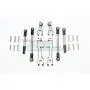 for Traxxas Unlimited Desert Racer 4X4 (#85076-4) Upgrade Parts Aluminum Front & Rear Sway Bar & Stainless Steel Linkage - 8Pc Set Gray Silver