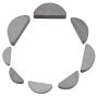 Qiilu 80pcs Woodruff Keys Kit, Metal Woodruff Keys Assortment Set Different Sizes Fasteners Mechanical Industry