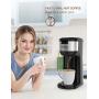 Dnsly Coffee Maker Single Serve, for Capsule Pod & Ground Coffee 2 in 1 Dual Hot Coffee Machine, Strength-Controlled Self Cleaning Function Portable Coffee Brewer, Advanced Black