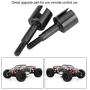 Dilwe 2Pcs RC Car Wheel Axle, Aluminum Alloy Metal Wheel Axle for HIMOTO E10MTL/E10MT/E10BP 1/10 Scale RC Car Spare Part Accessory(Black )