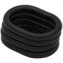 BIKICOCO 4/5 Metal Oval Ring Buckle Loops Non Welded for Leather Purse Bags Handbag Straps, Black - Pack of 20