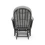 StorkCraft Hoop Glider and Ottoman Cushions, Gray w/Light Gray