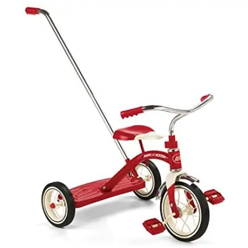Radio Flyer Classic Tricycle with Push Handle, Red Radio Flyer Classic Tricycle with Push Handle, Red