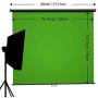 Green Screen Backdrop, 75x79,Wall-Mounted Pull-Down Retractable Style,Wrinkle-Resistant Fabric, Solid Aluminium Metal Casing, Chroma Key for Photo Video, Live Game,Virtual Studio, Studio Photo ect