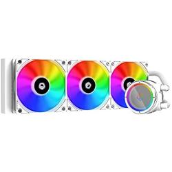 ID-COOLING ZOOMFLOW 360X Snow CPU Water Cooler 5V Addressable RGB AIO Cooler 360mm CPU Liquid Cooler 3X120mm RGB Fan, Intel 115X/1200/2066, AMD AM4