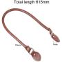 PandaHall Elite 2 Pieces 24.2 Inches Leather Purse Handles Handbags Shoulder Bag Strap Replacement with Alloy Clasps for Purses Making Supplies Brown