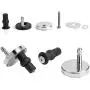 Upgraded 2 Full set Toilet Seat Hinge Fixings Top Fix Nuts Screws Quick Release Hinges Fittings Rubber Back To Wall For Toilet Seat Hinges Replacement