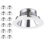 TORCHSTAR 12-Pack 4 Inch Recessed Can Light Trim, Aluminum Reflector, Fits Regular/Standard Halo/Juno Remodel Recessed Housing, PAR20, R20 Light Bulbs, 4 Inch Recessed Cans