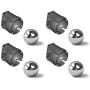 LEGO Technic NEW 4 STEEL PIVOT BALL + 4 STEERING JOINT SOCKET Caster chrome silver metal marble wheel 92911 99948