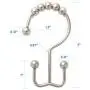 Amazer Shower Curtain Hooks Rings, Rust-Resistant Metal Double Glide Shower Hooks for Bathroom Shower Rods Curtains, Nickel, Set of 12 Rings Amazer Shower Curtain Hooks Rings, Rust-Resistant Metal Double Glide Shower Hooks for Bathroom Shower Rods Curtains, Nickel, Set of 12 Rings