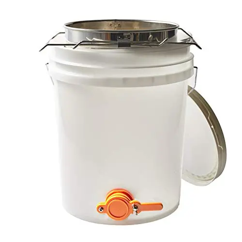 5 Gallon Beekeeping Honey Bucket Made with Food Grade Transparent Plastic, Bottling Valve, Stainless Steel Double Honey Strainer with Coarse and Fine Metal Filter, and Two Adjustable Mesh Strainers 5 Gallon Beekeeping Honey Bucket Made with Food Grade Transparent Plastic, Bottling Valve, Stainless Steel Double Honey Strainer with Coarse and Fine Metal Filter, and Two Adjustable Mesh Strainers