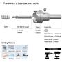 EZARC Carbide Hole Cutter Set 6 Piece for Stainless Steel, Long Life Hole Saw Kit for Hard Metal