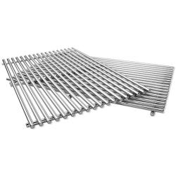 QuliMetal 19.5'' SUS304 /9MM Cooking Grates for Genesis 300 Series, Genesis E310 E320 E330 S310 S320 S330, Solid Rod Grill Grates Replacement for Weber 7524 7528