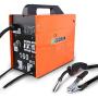 STEGODON MIG 160 Welder Portable Flux Core Wire Automatic Feed 160 Welder Machine Welding w/Free Mask ARC 110V with Electrode Holder,Work Clamp, Input Power Adapter Cable and Brush(Orange)
