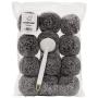 Kitchen Sumo Stainless Steel Sponges Scourer Set with Handle 40 Gram - Pack of 12 - Large Stainless Steel Scrubbers - Metal Scouring Pads - Kitchen Cleaning Tool