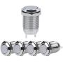 Larcele Mini Push Button Switch Waterproof Momentary Metal Automatic Return Button Switch JSANKG-01,5 Pieces (12mm)
