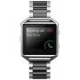 Oitom Metal Bands Compatible with Fitbit Blaze Large,Frame Housing+Stainless Steel Bracelet Replacement Accessory Strap Watch Band for Smart Fitness Watch(Silver Frame+Silver/Black Band)