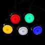 EG STARTS 1 Player LED Arcade DIY Part Kit USB Encoder to PC Gamepads Ellipse & Oval Style Bat Joystick + 5V LED Arcade Buttons for Video Games Mame Raspberry Pi Arcade1up (Chrome Mix Colors)