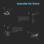 GOODSMANN Landscape Lighting Low Voltage Spotlight 20W Halogen 176 Lumens with Metal Stakes and Cable Connector 9920-9603-01