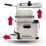 T-fal Deep Fryer with Basket, Stainless Steel, Easy to Clean Deep Fryer, Oil Filtration, 2.6-Pound, Silver, Model FR8000