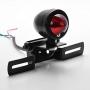 TUINCYN Motorcycle Red Tail Light Brake Stop Running Indicators Lamp with License Plate Frame Motorcycle Taillight for Harley Bobber Chopper Cruiser Dyna Glide Sportster 12V