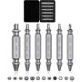 Damaged&Stripped Screw Extractor Remover Tool and Drill Bit Set. Broken Bolt Extractor and Screw Remover Set of 6 Pcs