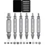 Damaged&Stripped Screw Extractor Remover Tool and Drill Bit Set. Broken Bolt Extractor and Screw Remover Set of 6 Pcs