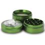 DCOU Hand Cranked Premium Grinder Unbreakable Aluminum Grinder for Herb and Spice 4 Parts 2.2 Inch
