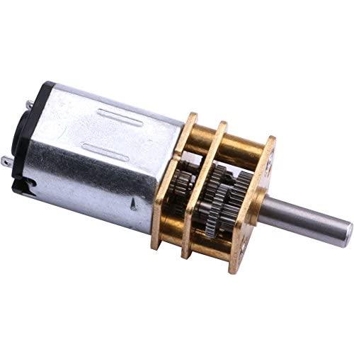 Yeeco DC 3-6V 100RPM Torque Mini Speed Reduction Motor with Metal Gearwheel Replacement 10mm Shaft for DIY RC Car Robot Model Engine Toys Parts