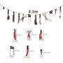 Lakuku 20PCS Halloween Decorations Bloody Weapons Horror Scary Metallic Butcher Knife Chainsaw Weapons Haunted House Banners Garland Props Party Supplies (8pcs,12pcs)
